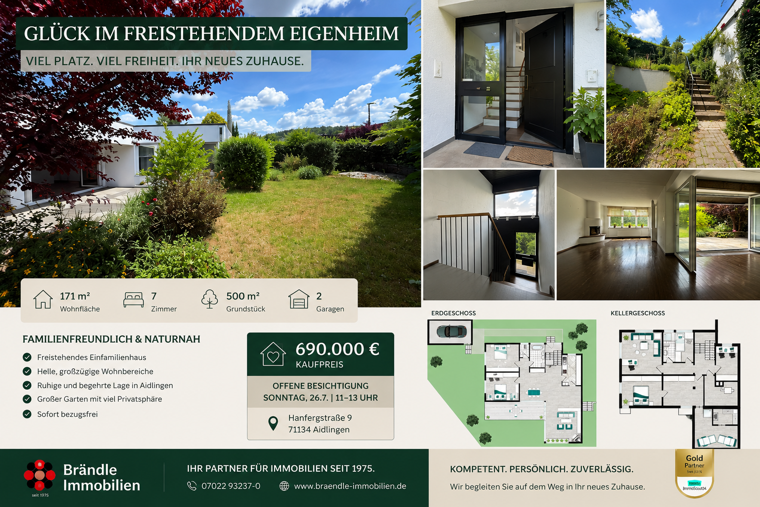 Freistehendes Einfamilienhaus in Aidlingen – Viel Platz für Familien und ein Zuhause mit Zukunft
