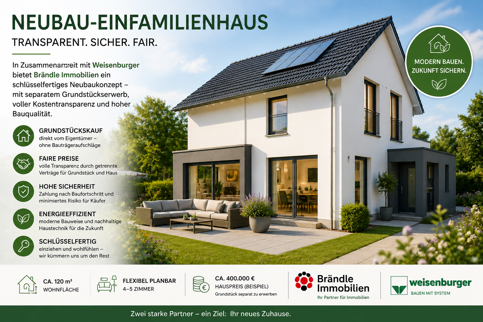 Neubau-Einfamilienhaus mit Kostensicherheit – transparent planen, modern wohnen